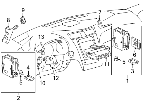 2011 Lexus GS450h Switches Cover, Junction Block Diagram for 82672-30230