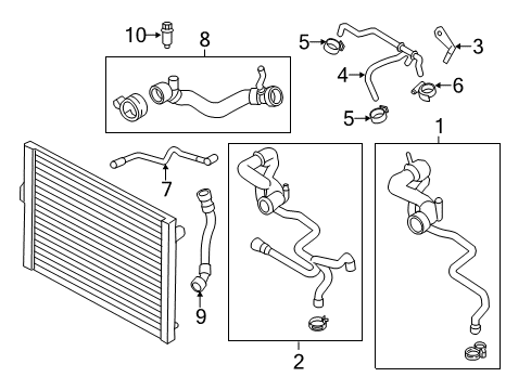 2017 BMW 650i xDrive Hoses, Lines & Pipes Coolant Hose Diagram for 17127619724