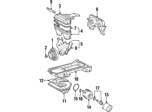 1996 Toyota Supra Filters Oil Cooler Seal Diagram for 90301-61003