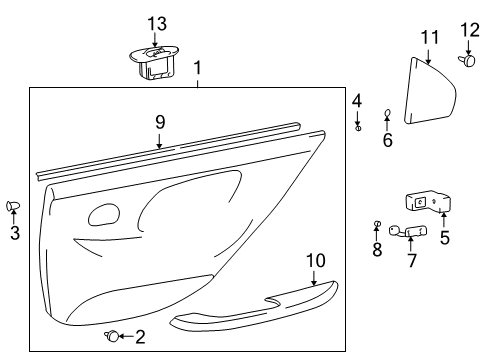 2002 Kia Optima Rear Door Power Window Sub Switch Assembly, Right Diagram for 9358038300KW