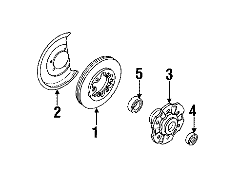 1990 Nissan Pathfinder Front Brakes RTR Dsc Brake Diagram for 43206-32G01