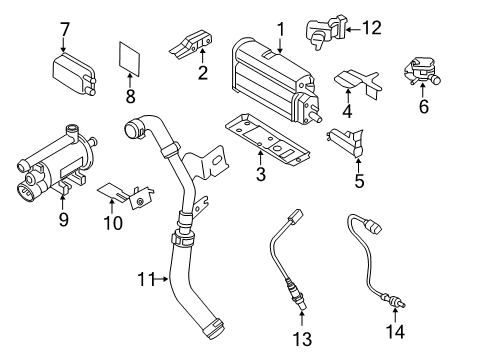 2011 Hyundai Sonata Emission Components Canister Assembly-Fuel Diagram for 31420-3Q600