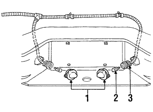 1997 Mercury Mountaineer Bulbs License Lamp Diagram for F67Z-13550-AA