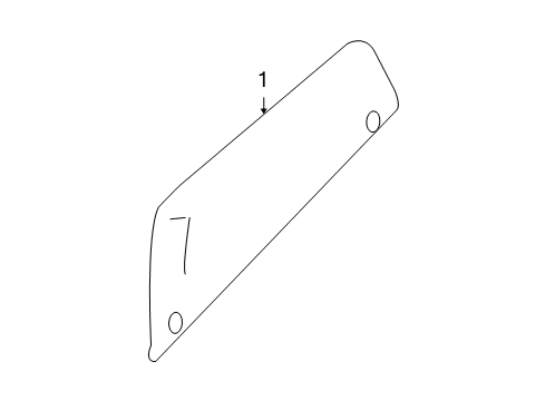 2016 Dodge Journey Quarter Panel - Glass & Hardware Glass-Quarter Window Diagram for 5155278AG