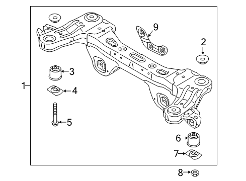 2019 Kia Sedona Suspension Mounting - Rear Protector, RH Diagram for 55418A9000