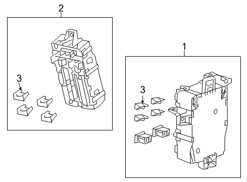 2010 Honda Accord Crosstour Electrical Components Box Assembly, Driver Fuse Diagram for 38200-TP6-A11