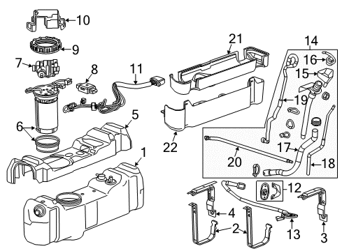 2015 Chevrolet Silverado 2500 HD Emission Components Ring Diagram for 22902626