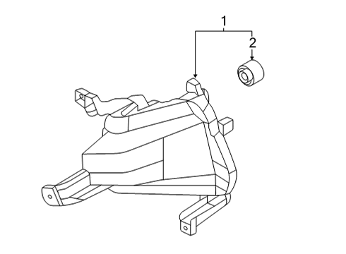 2021 Kia K5 Fog Lamps Front Fog Lamp Assembly Diagram for 92202L2100