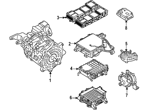 2016 Kia Soul EV Powertrain Control Onboard Charger Assembly Diagram for 364000E040