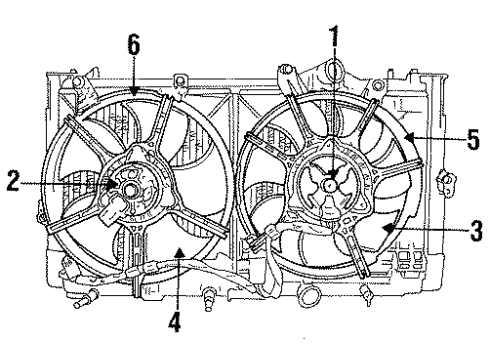 1998 Plymouth Neon Cooling System, Radiator, Water Pump, Cooling Fan Motor-Radiator Fan Diagram for 4897836AB