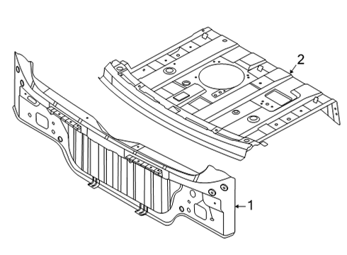 2022 Hyundai Sonata Rear Body Panel Assembly-Back Diagram for 69100-L0000