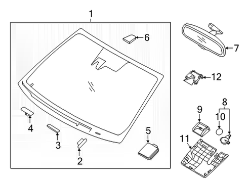 2021 Hyundai Sonata Automatic Temperature Controls Cover Assembly-Multi Sensor Diagram for 96030-L0000