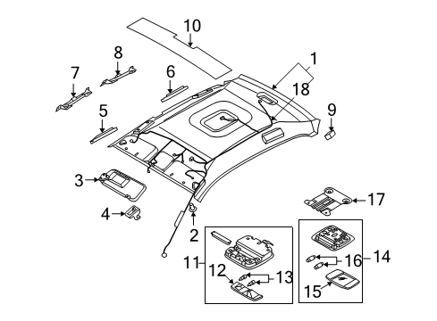 2007 Kia Amanti Interior Trim - Roof Handle Assembly-Roof Assist Diagram for 853403F40026