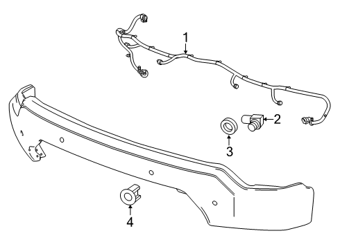 2019 GMC Sierra 1500 Parking Aid Harness Diagram for 84859043