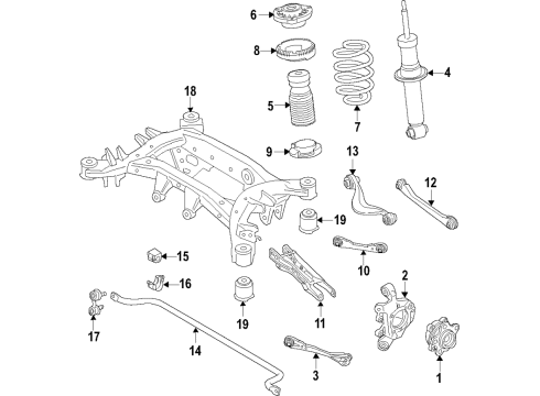 2021 BMW 330i xDrive Rear Suspension Components, Lower Control Arm, Upper Control Arm, Ride Control, Stabilizer Bar HYDRO MOUNT REAR Diagram for 33316877263