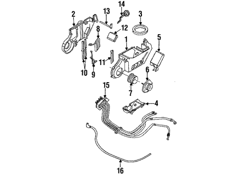 1995 Chevrolet Lumina APV Auxiliary A/C & Heater Unit Pipe Asm-Heater Outlet Diagram for 24503165