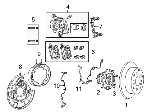 2007 Dodge Caliber Rear Brakes Rear Disc Brake Pad Kit Diagram for 68033078AA