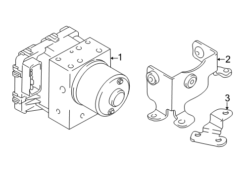 2002 Hyundai Elantra Anti-Lock Brakes Bracket-Hydraulic Module Diagram for 58960-2D300