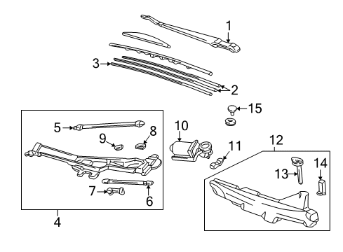 1991 Acura NSX Wiper & Washer Components Windshield Wiper Blade (550MM) Diagram for 76620-SL0-307