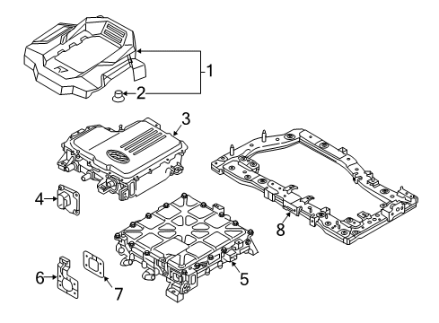 2020 Hyundai Ioniq Electrical Components Cover Assembly-EPCU Side Diagram for 366360E050