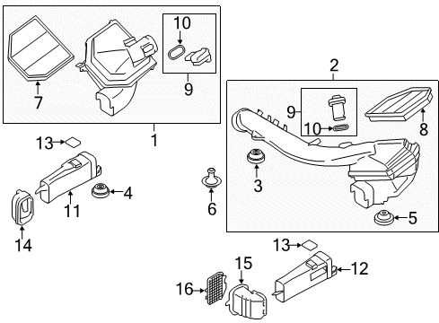 2016 BMW M3 Air Intake Intake Duct, Right Diagram for 13717846265