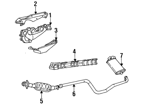 1998 Plymouth Neon Exhaust Components MUFFLER-Exhaust Diagram for 4546951AB
