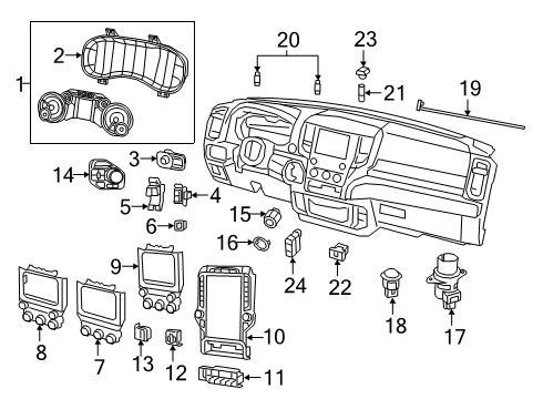 2019 Ram 1500 Switches Lamp-Courtesy Diagram for 68291948AC
