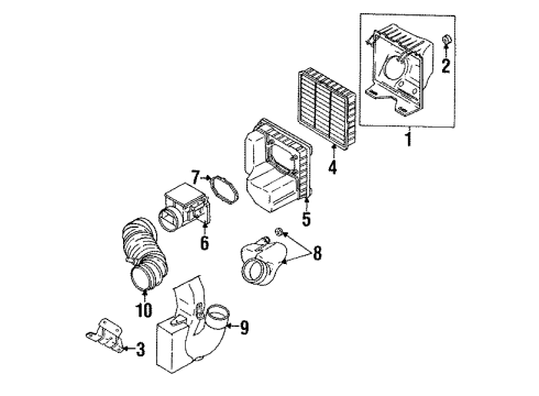 1996 Mitsubishi Mirage Filters Filter Diagram for MB658689