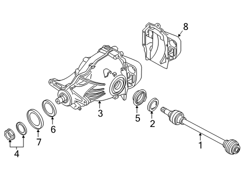 2021 BMW M850i xDrive Axle & Differential - Rear OUTPUT SHAFT, REAR LEFT Diagram for 33208689577