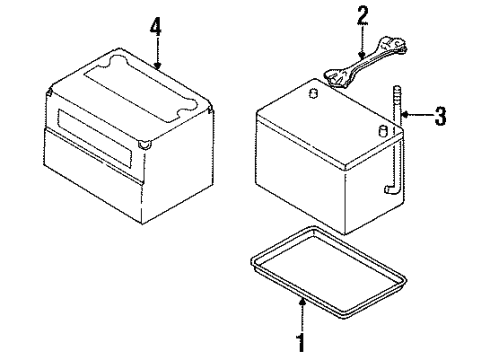 1990 Infiniti M30 Battery Cable Assy-Battery Earth Diagram for 24080-F6600