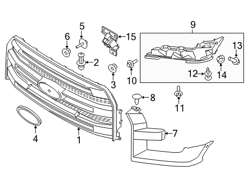 OEM Ford FL3Z-17C947-E - Trim Support