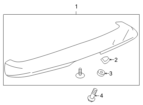 2016 GMC Terrain Rear Spoiler Spoiler Diagram for 20823736