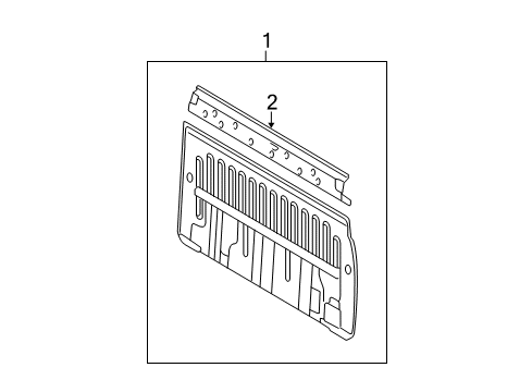 2010 Toyota Tundra Back Panel Back Panel Diagram for 64101-0C080