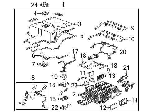 2015 Chevrolet Spark Battery Harness Diagram for 22996825