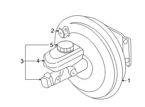 1999 Dodge Durango Hydraulic System Booster-Power Brake Diagram for 4883812AB
