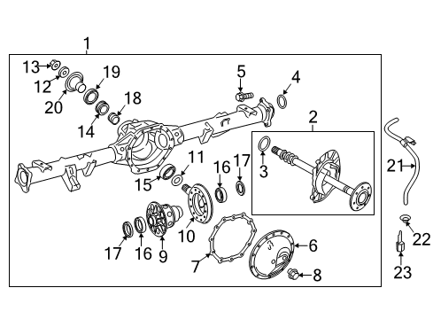 2014 Nissan NV3500 Axle Housing - Rear Cover-Rear Diagram for 38350-1PA0A