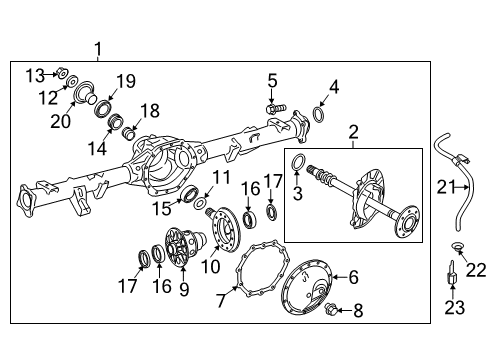 2020 Nissan NV2500 Axle Housing - Rear Nut-PINION Diagram for 38216-EZ40A