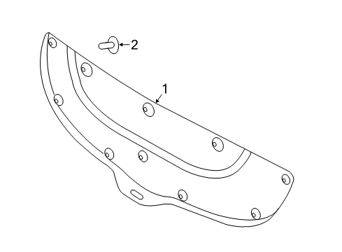 2021 Hyundai Accent Interior Trim - Trunk Trim Trunk Lid Diagram for 81752-J0010