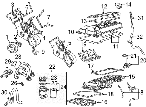 2001 BMW X5 Filters Guide Tube Diagram for 11437500364