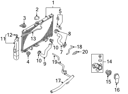 2005 Mitsubishi Lancer Powertrain Control THERMOSTA-Temperature Control Diagram for MD337408