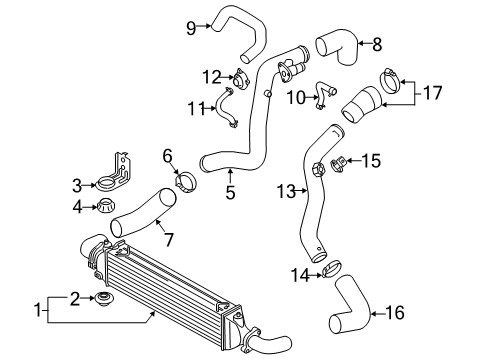 2014 Hyundai Genesis Coupe Turbocharger Hose-INTERCOOLER Outlet Diagram for 28286-2C100