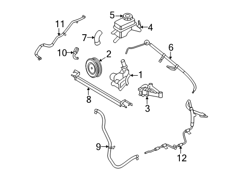 2007 Ford Freestyle P/S Pump & Hoses, Steering Gear & Linkage Mount Bolt Diagram for -W713000-S439