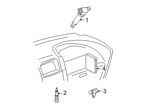 2004 Toyota Camry Ignition System ECM Diagram for 89661-06A41