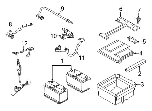 2015 Ford Transit-250 Battery End Cover Diagram for BK2Z-10A687-C