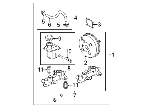 2006 Hyundai Accent Hydraulic System Hose Assembly-Vacuum Diagram for 591401G000