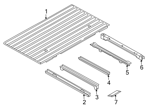 2011 Ram 2500 Pick Up Box - Floor CROSSMEMBER-Rear Box Diagram for 68141704AA