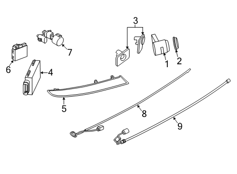 2018 BMW X3 Electrical Components - Rear Bumper Set Of Cables, Rear Bumper Diagram for 61126991984