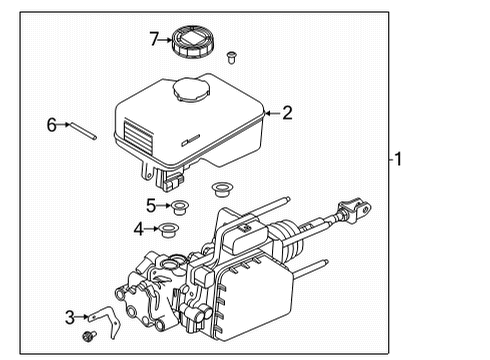 2021 Nissan Frontier Hydraulic System CYL BRAK MASTER Diagram for 46010-9BT6B