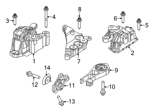 2016 Ram ProMaster City Engine & Trans Mounting Bolt-TORX Diagram for 6511460AA