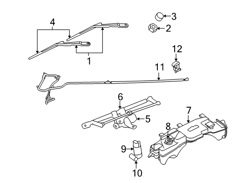 2011 Dodge Nitro Wiper & Washer Components Blade-Rear WIPER Diagram for 68057730AA